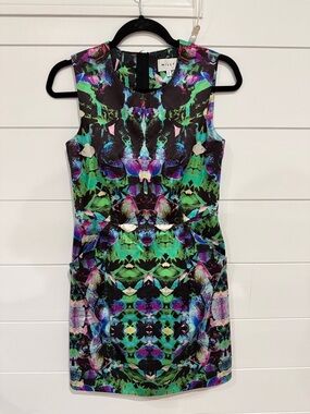 EUC Milly coco orchard printed sheath dress- gorgeous colors $425 MSRP sz 8